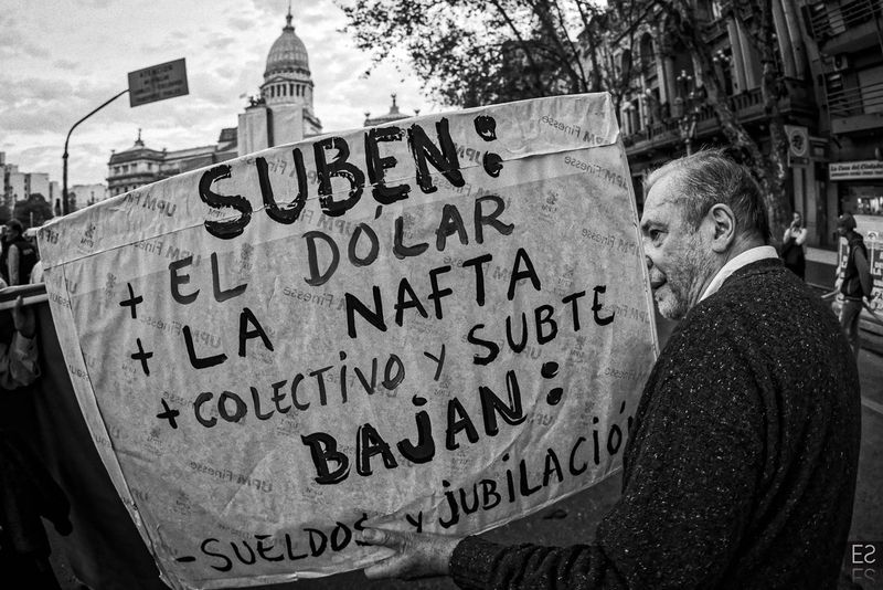 Fotografía de Estanislao Santos: Movilización popular en Argentina